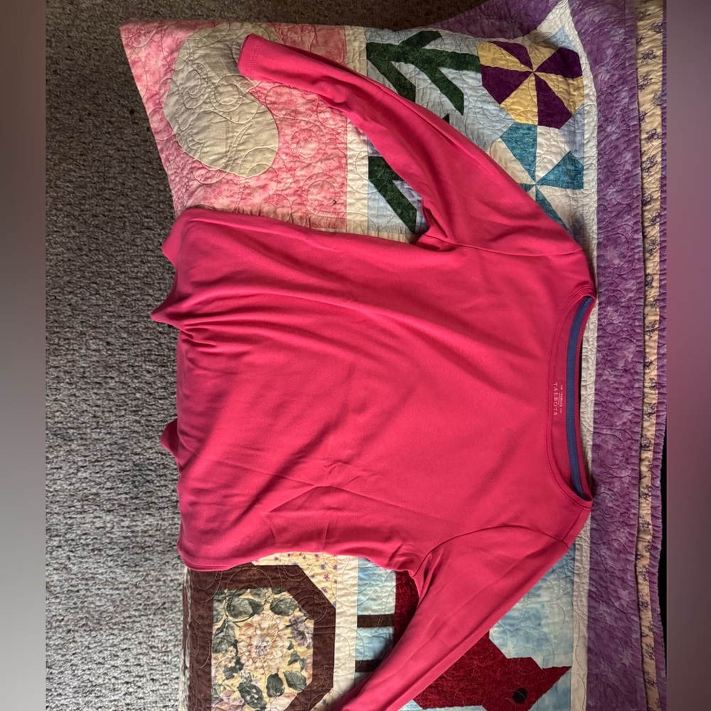 Pink Talbots long sleeve top